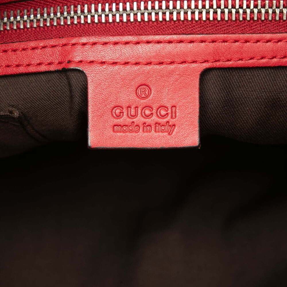 GUCCI Red Leather Shoulder Bag - Picture 5 of 6